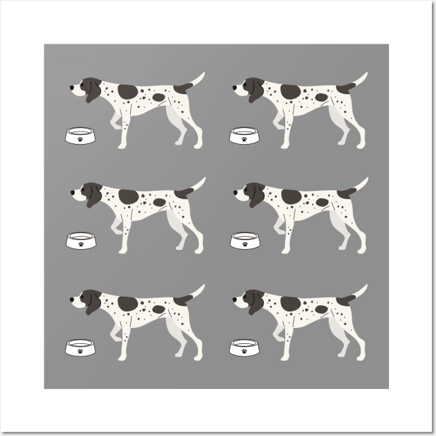 German Shorthaired Pointer Dog Pattern Wall Art by Maful